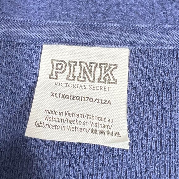 PINK Victoria’s Secret Outfit Set Sweatshirt/ Pants L/ XL Reverse Fleece Cropped - Picture 5 of 15